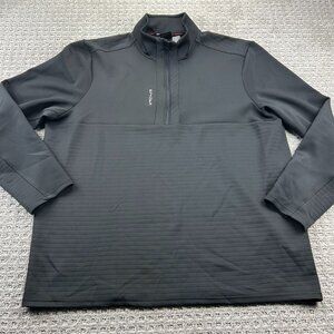 Spyder Active Sport Sweater Men Extra Large XL Black 1/4 Zip Pullover Activewear